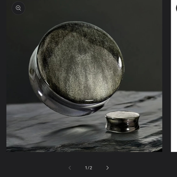 Other - 10MM 00G Golden Obsidian Stone Plugs